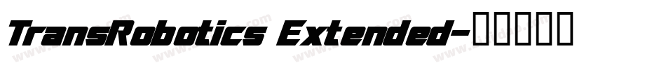 TransRobotics Extended字体转换